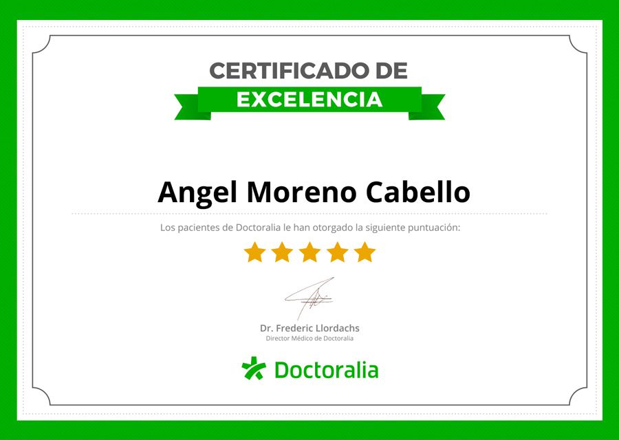 Certificado Doctoralia Ángel Moreno Cabello